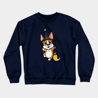 Vintage Corgi Witch Crewneck Sweatshirt